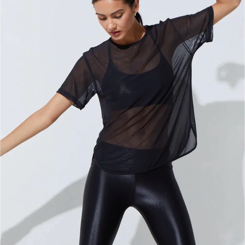 The Noli Shop Women's Mesh Flow Tee, S